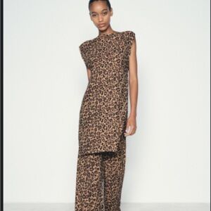 Zara long animal print top